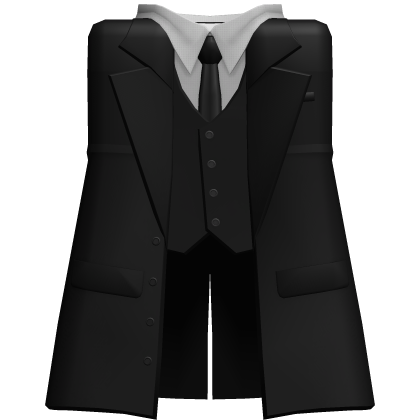 Black Long coat with White Suit | Vest