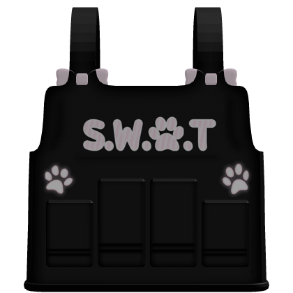 swat vest with paws and bows