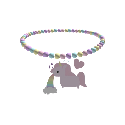 unicorn pastel neckalce beaded
