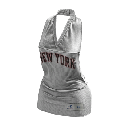 Jersey Halter Minidress (White)