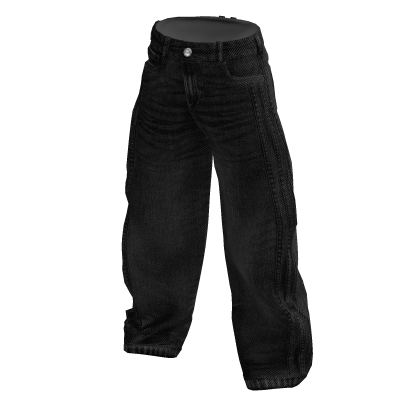 Black Realistic Baggy Jeans