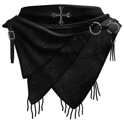 Black Emo Ring Cross Grunge Gothic Neck Scarf