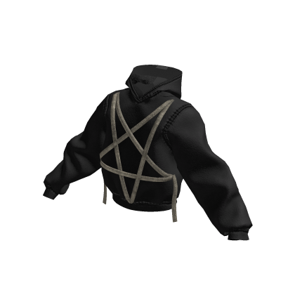 Black Baggy Pentagram Laced Rick Sweatshirt 