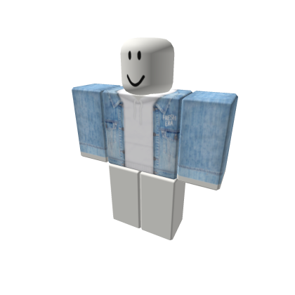 Denim Jacket with White Hoodie