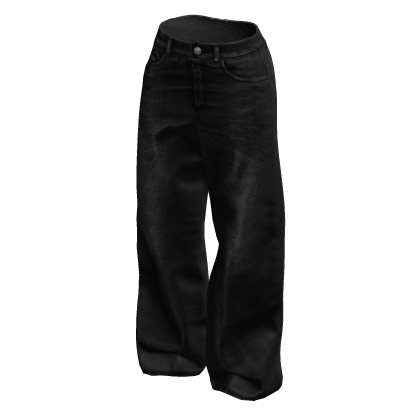 Black Baggy Denim Jeans