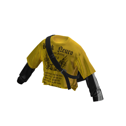 💗Streetwear Layered Longsleeve w/ Bag _ Yellow