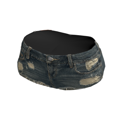Ripped Denim Jeans Shorts