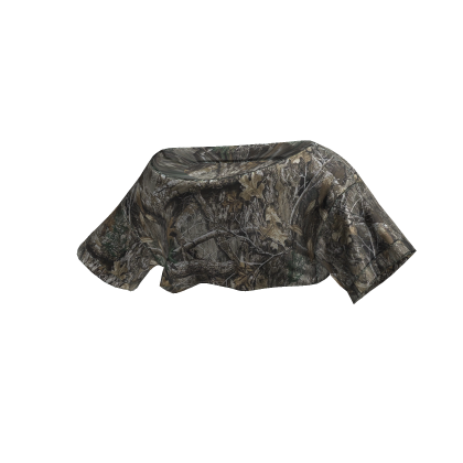 Off Shoulder Crop Tee Y2K Camo