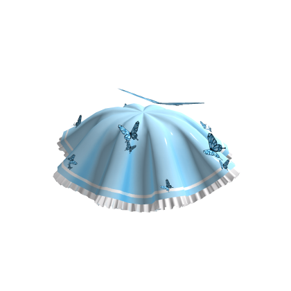 Preppy Butterfly Skirt in Blue