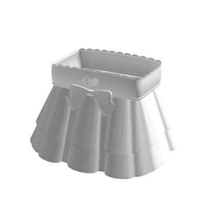 ♡ : cute white heart cut out ruffle dress 
