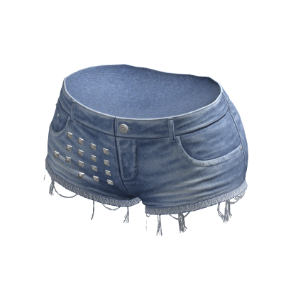 Blue Low Waist Denim Shorts Y2K Vintage Lace-Up