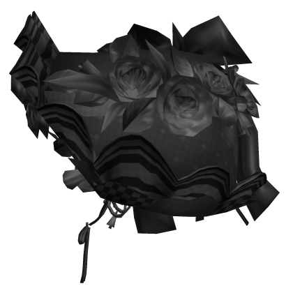 gothic floral black bonnet