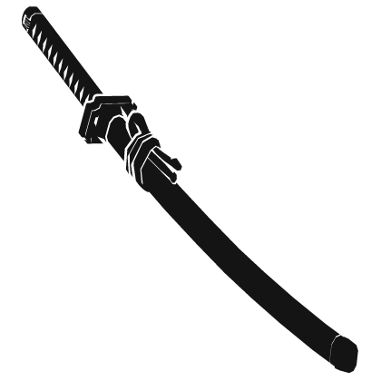 Cartoony Black Katana [⚪GLOW]