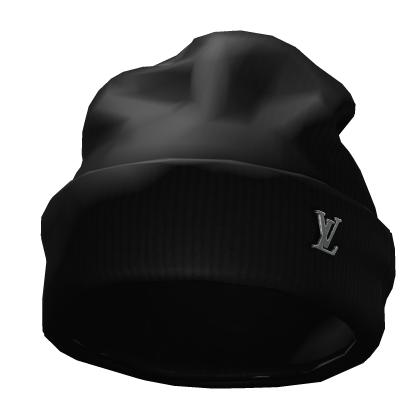 Black LV Designer Beanie