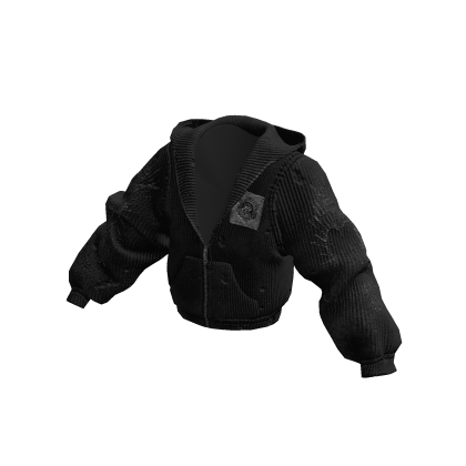Black Archive Distressed Zip Up Hoodie