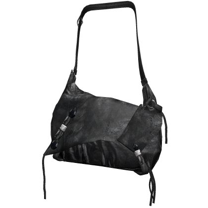 1.0 Leather Black Rope Bead Shoulder Bag