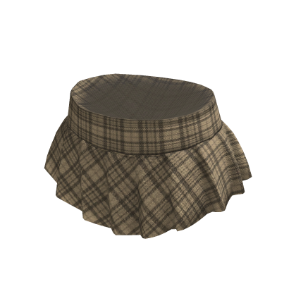 Plaid Beige School Mini Skirt