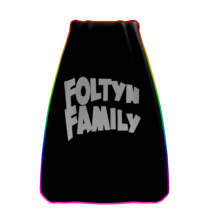 Cartoony Foltyn Family Cape Rainbow BLACK