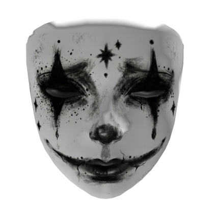 Dark Emo Jester Mask - Grungy Alt Clown