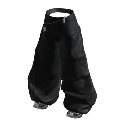 Star Baggy Pants + Shoes / BLACK