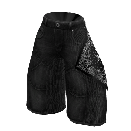 Baggiest Bandana Jorts in Black
