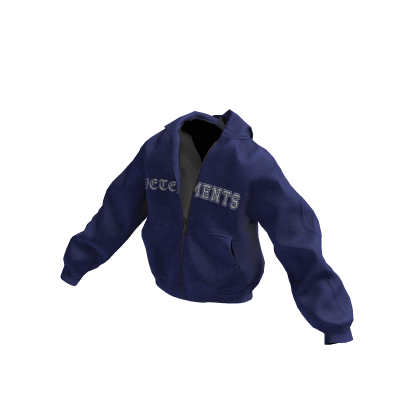 Blue Half-Zipped Vetements Hoodie