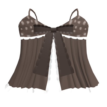🤍 fawn babydoll ruffled dress brown