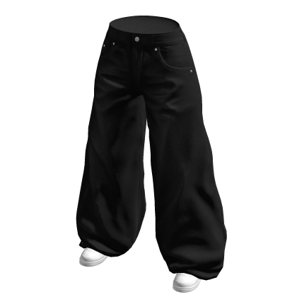 Black Baggy Denim Jeans Vintage Distressed Pants