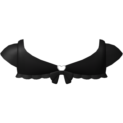 ୨୧ cutesy black ruffled heart top