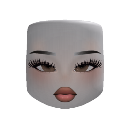 Animated Baddie Makeup Woman Head (Brown Eyes)