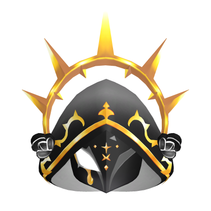 ⭐️ Glowing Knight helmet Black Gold