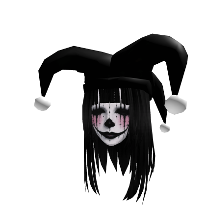 [ANIMATED] CLOWN Emo Jester Girl HAIR MASK