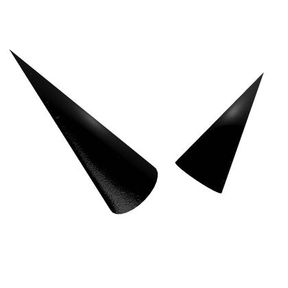 Black spiky horns