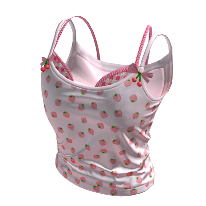 ✨ Pink Gingham Strawberry Tee Igari Jumino