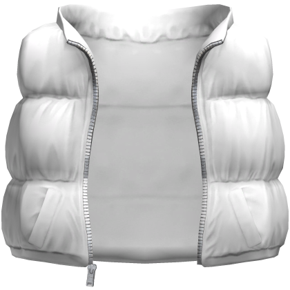 Puffer Vest White Alaska Jacket Cleezy Y2K 1.0