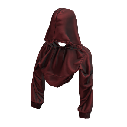 Red Hanging Hooded Sweater