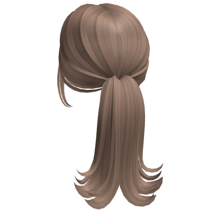 ♡ soft flipped ends tidy ponytail (milktea brown)
