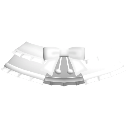Cute Ruffled White Winter Bow Shawl