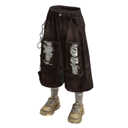 Brown Baggy Vintage Jorts /w Sneakers