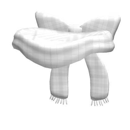 Oversized Bowtie Scarf White