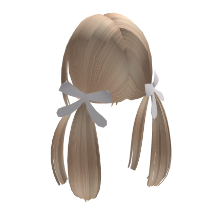 Blonde Cottage Bowed Low Ponytail Hair