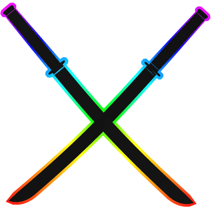 cartoony rainbow katana swordpack