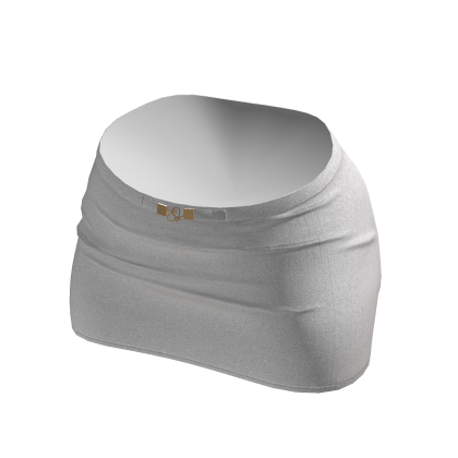 White Golden Bead Mini Skirt