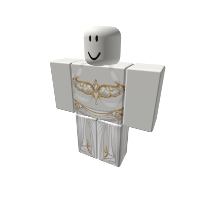 White and Gold Mythical Lunar Dress