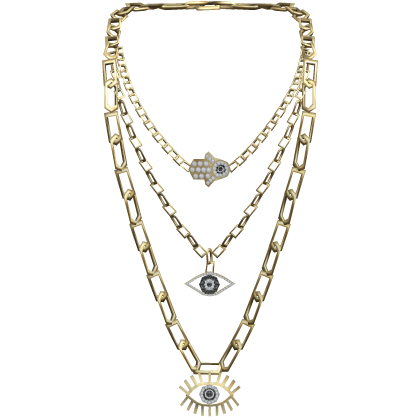 Long Boho Gold Necklace