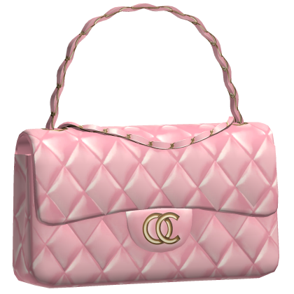 Uptown Quilted Handbag (Pink, Gold)