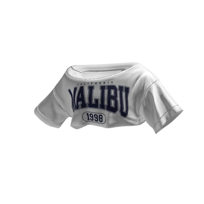 Off Shoulder Crop Tee Malibu (White)