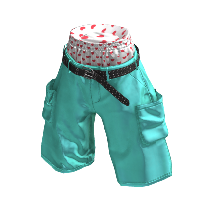 💜 Saggy Cargo Layered Shorts_Mint