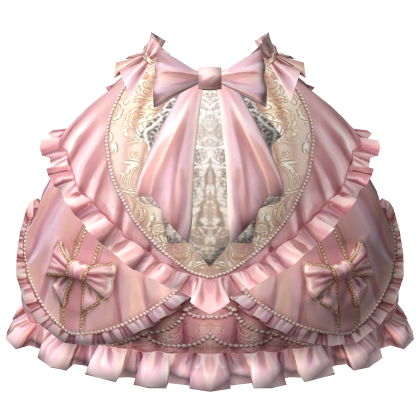✨New Gothic Rococo Train Back Bustle Skirt-Pink