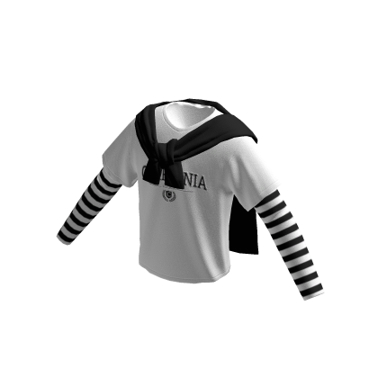 White California Preppy Layered Shirt